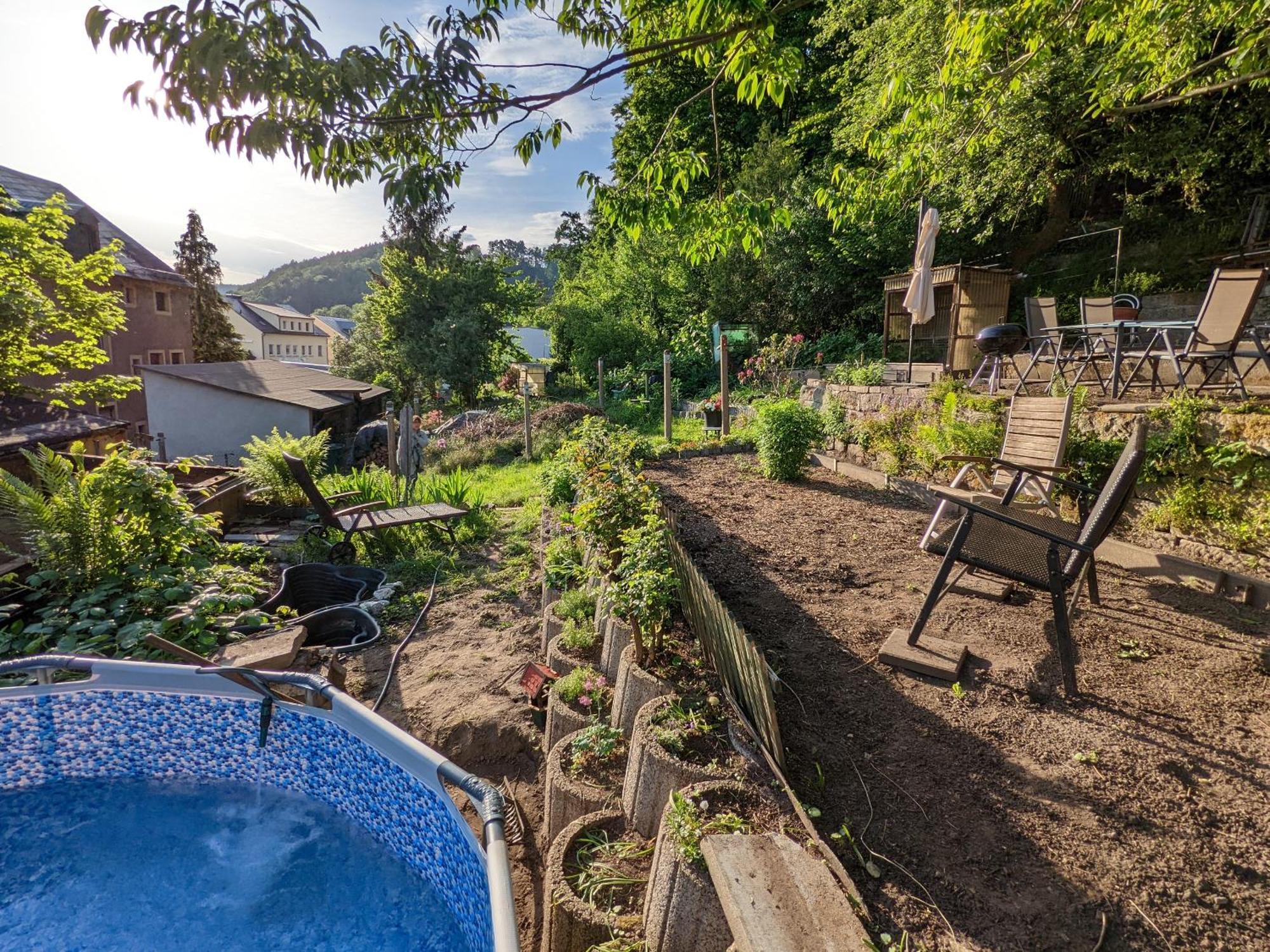 R1 - Urlaubsmagie - Bad Schandau Fusslaeufig, Garten Rathmannsdorf Exterior foto